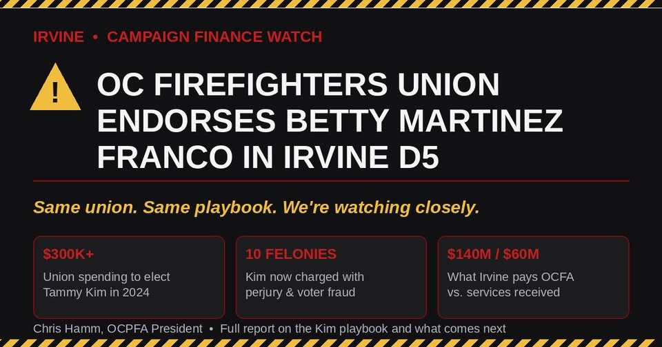 OC Firefighters Union Endorses Betty Martinez Franco, Raising New Scrutiny in District 5